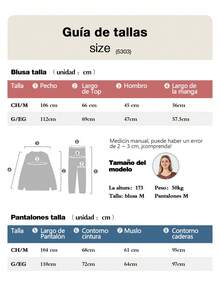 Conjunto de pijama de mujer,ropa de descanso para estar en casa(pijama y pijama incluidos) - Azul Marino - Ver 4