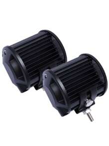 LED Headlights 12 SMD Dual Color Work Lights Off Road Lighting Bars For Car Motorcycle Pair - Black - View 3