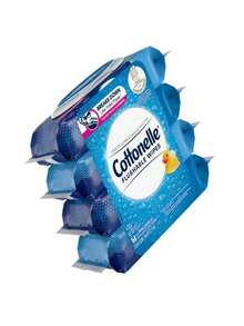 7.25 In. Cottonelle Flushable Wipes, White - Pack Of 4 - White - View 3