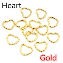 100 piezas de anillos divididos retorcidos con forma de corazón y estrella, conectores para accesorios de joyería DIY - Anillos de salto - Ver 17