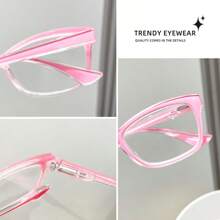 New Fashionable Super-Lightweight Crystal Texture Cat Eye Frame Readers, Suitable For Daily Wear, Sports, Anti-Slip, Computer Blue Light Blocking, Comfortable Reading, Relieve Eye Fatigue. Convenient Foldable Design Fits Various Face Shapes, Available In 7 Degrees, Purple And Pink Colors, Great Gift Idea For Holidays