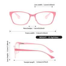New Fashionable Super-Lightweight Crystal Texture Cat Eye Frame Readers, Suitable For Daily Wear, Sports, Anti-Slip, Computer Blue Light Blocking, Comfortable Reading, Relieve Eye Fatigue. Convenient Foldable Design Fits Various Face Shapes, Available In 7 Degrees, Purple And Pink Colors, Great Gift Idea For Holidays