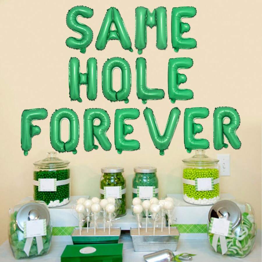15Pcs Same Hole Forever Golf Bachelorette Theme Balloon Set Diamond