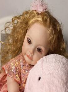 Reborn Dolls Full Silicone Body, Implanted Golden Curls, Realistic Painted Skin, Kids Birthday Toy - Nhiều màu - Xem 6