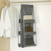 1pc, Multi Pocket Hanging Handbag Storage Bag, Wardrobe Dust-Proof Storage Rack, Clothing Bag Organizer, Space Saving Bag Storage Hanging Bag, Suitable For Wardrobes, Bedrooms, Living Rooms, Dormitories - Multicolor - View 6