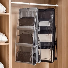 1pc, Multi Pocket Hanging Handbag Storage Bag, Wardrobe Dust-Proof Storage Rack, Clothing Bag Organizer, Space Saving Bag Storage Hanging Bag, Suitable For Wardrobes, Bedrooms, Living Rooms, Dormitories - Multicolor - View 1