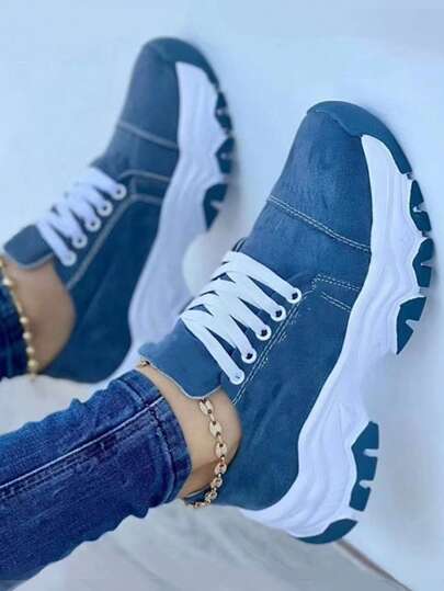 女士春秋季大码休闲运动鞋一脚蹬透气防滑运动鞋