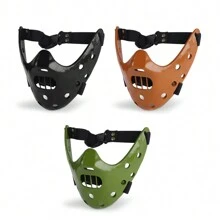 Collectible Hannibal Mask, Resin Craft Decor Item, Home Accessory, Black (Inspired By The Silence Of The Lambs Movie) - Black - View 2