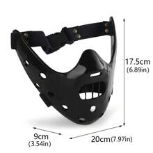 Collectible Hannibal Mask, Resin Craft Decor Item, Home Accessory, Black (Inspired By The Silence Of The Lambs Movie) - Black - View 3