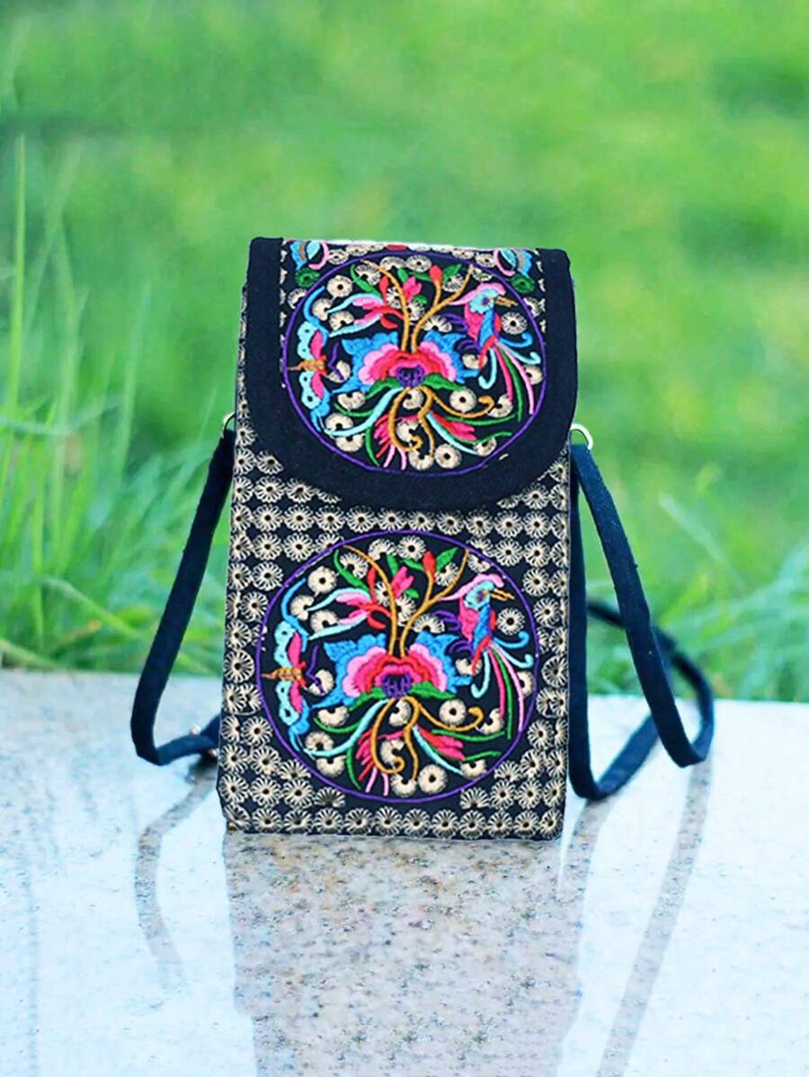 Túi đựng điện thoại mini đeo vai du lịch thêu họa tiết cổ điển dành cho nữ và bé gái, nhẹ, hiện đại, thích hợp đựng thẻ tín dụng, thẻ ID, tiền mặt, tiền mặt, điện thoại, quà tặng công sở, quà tặng ngày Nhà giáo, quà tặng đi làm, quà tặng đi du lịch, quà tặng ngày lễ, quà tặng kỷ niệm, quà tặng sinh nhật, quà tặng ngày Valentine, quà tặng cho nữ tuổi teen, quà tặng cho phụ nữ, quà tặng cho nhân viên văn phòng, quà tặng sinh viên đại học, quà tặng học sinh, quà tặng hoa dâm bụt. - Nhiều màu - Xem 1