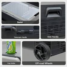 Smad Car Fridge,Portable Refrigerator12V/24V D C,Car Refrigerator 69 Quart (50 Liter),Portable Fridge Freezer,12v Refrigerator -4℉-68℉ Car Cooler,Compressor Portable Freezer For Vehicles,Truck,Camping - US B Type Plug(110-127V) - View 5