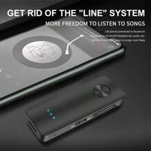 二合一蓝牙5.4音频接收器/发射器，HiFi立体声无线适配器，3.5mm AUX接口带麦克风，免提耳机，适用于汽车、飞机、电视、电脑、音箱