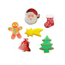 Creaciones Marypao Cortadores Galletas Navidad Santa Arbol Estrella Pack - 6 Pzas Mod.1 - Plateado - Ver 3