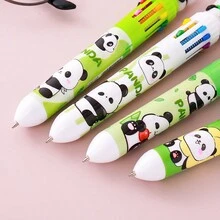 1 chiếc bút bi thiết kế hình gấu trúc màu ngẫu nhiên, 10 màu văn phòng phẩm hợp thời trang - Nhiều màu - Xem 6
