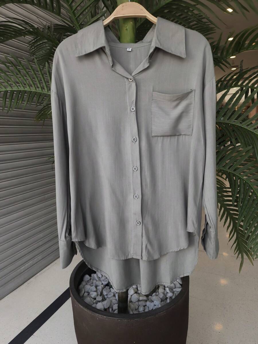 Women Blouses - Dark Grey - View 1