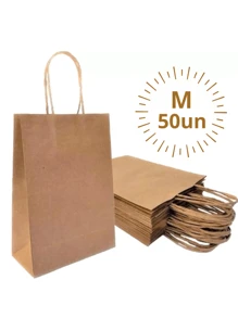 Kraft Paper Bag M - 50 Units - 米色 - 查看 3