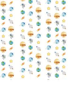 قطعة ورقية واحدة مزخرفة بالكواكب والفضاء لديكورات حفلات عيد الميلاد، حفل فضائي، ورقة مفرغة بنمط دائري للمناسبات - متعدد الألوان - مشاهدة 3