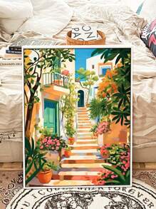 1 件多色无框数字油画套装 40x50cm/16x20 英寸，带颜料和画笔，DIY 简易丙烯颜料艺术套装，家居装饰，适合初学者和成人的理想礼物 - 綠色 - 查看 1