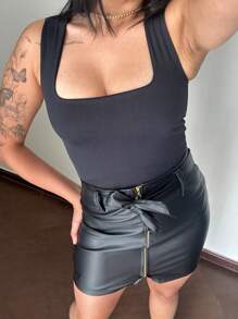 Lais Square Neckline Bodysuit In Suplex Fabric - Xem 1