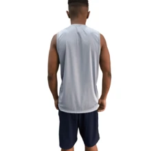 Men's Dry Fit Tank Tops Ultra Perspiration Gym Training Sports Soft Anti-Odor Fabric - Xám - Xem 2