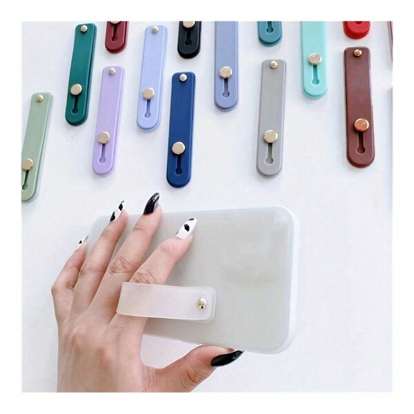 2pcs Vibrant Color Mobile Phone Ring Buckle - Self-Adhesive, Anti-Drop, Wristband Compatible, 10 Color Options, PC Material, Easy To Install, Stylish Phone Accessory Compatible With IPhone, Android Phone, Gift For Birthday, Family, Friends Finger Ring Holder, Phone Grip, Phone Accessories