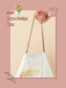 Trash Bags With Drawstring, Household Disposable Printed Trash Bags For Kitchen, Dormitory And Living Room With Multiple Specifications Available. - Multicolor - View 8