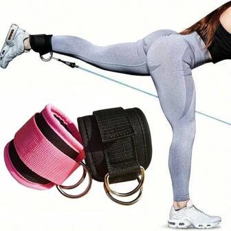 1 st fotledsrem med D-ring för kabelmaskiner, justerbar och bekväm fotledsmanschett för styrketräning av rumpa och benmuskler på gymmet Gymtillbehör, Sport, Gym, Hemmaträning, Sporttillbehör, Gymtillbehör, CrossFit-tillbehör