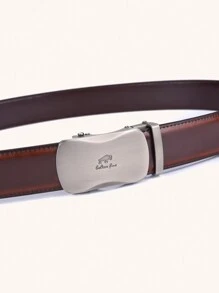 1pc Men's Casual Ratchet Leather Belt Casual, Business, Boyfriend Husband Father Dad Men Gift, Daily Wear, Fashion, Teen, Outdoor, Vacation, Athletic, Travel, Street, Boho, Vintage Fall, Autumn, Halloween Autumn-Winter Accessories,Suitable For Teens, Youth,Men,Casual, Outdoor, Athletic, Vacation, Graduation Gifts, Birthday, Daily Wear - Champagne - View 4