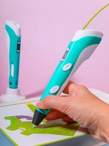1pc 3D Drawing Printing Pen, Compatible With PLA Filament, Colorful Christmas/Birthday Gift, Create Various Models Including Coloring Books, Develop Thinking And Hands-On Abilities - Multicolor - View 2