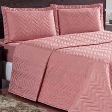 Classic Bedspread Quilt KIT 03 Pieces - Rusty Rose - View 2