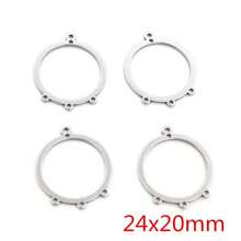 5pcs 316 Stainless Steel Charms Geometry Metal Stamping Blanks DIY Porous Connector Pendant Necklace Earring Accessories