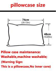 1pc Minimal Modern  Pillowcase, Soft Zippered Pillow Cover, Bedroom Bedding - Light Grey - View 2