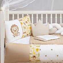 Special Lion King  Animals Boy's Crib Kit Forest Beige + Nest Braid Reducer 15 Pieces American Model - 米色 - 查看 3