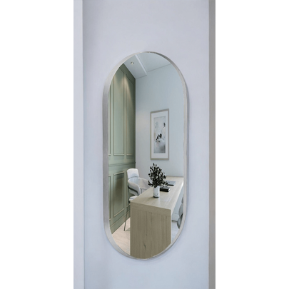 Espelho Oval metal Pequeno Moderno Para Quarto