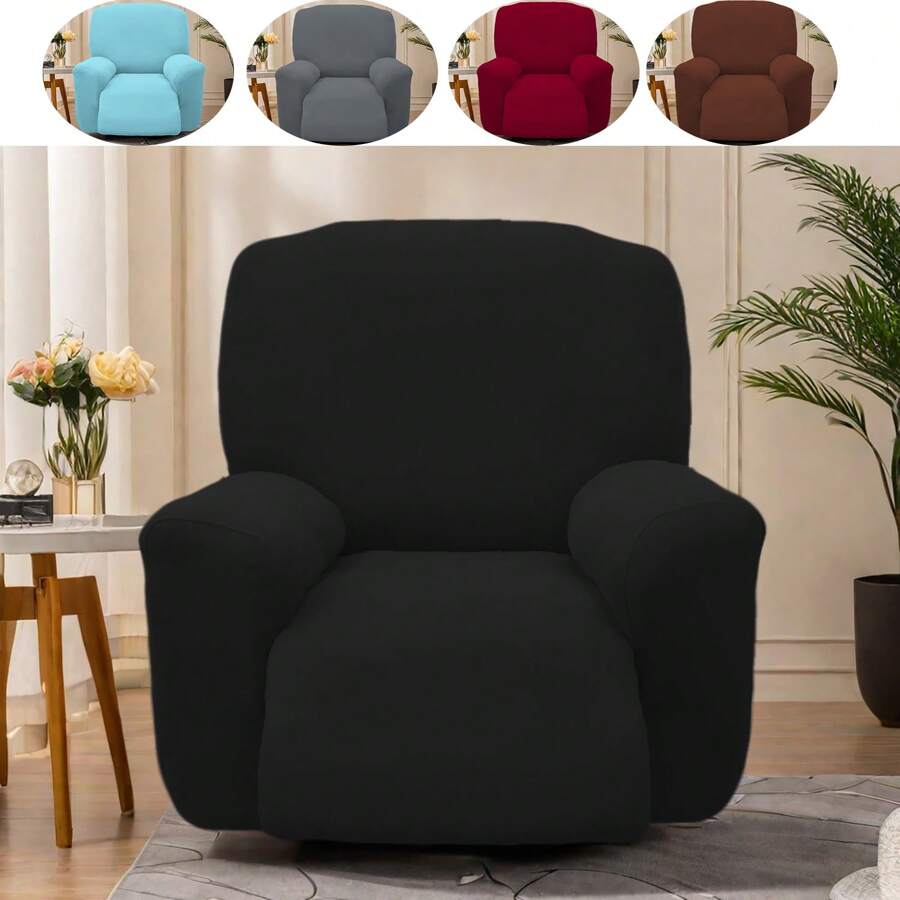 4 件套休闲椅套，防滑躺椅沙发套，带储物袋，适合客厅