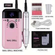 Máy khoan móng tay cầm tay điện chuyên nghiệp 45000RPM có thể sạc lại, máy chà nhám móng tay tiếng ồn thấp cho tiệm làm móng tay - Nhiều màu - Xem 6