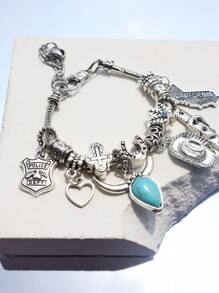 1 件西式手链、牛仔靴和仙人掌吊坠装饰 DIY 手链 - 西部風格手鍊 - 查看 17