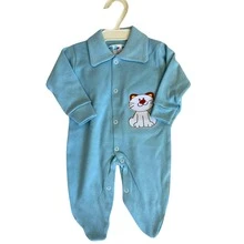 Set Of 3 Unisex Button Jumpsuits RN-9 MONTHS - 淺藍色 - 查看 2
