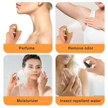 1 قطعة زجاجة رذاذ عطر 5 مل / 10 مل ، بخاخ سفر فارغ محمول ، وأكياس هدايا مخملية وردية بسحاب - أكياس هدايا ناعمة بالسحاب لحفلات الزفاف والأعياد وعيد الحب والذكرى السنوية ، قارورة عطر