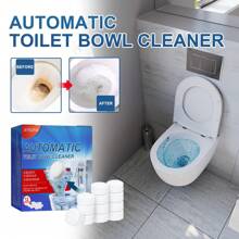 Toilet Tank Cleaner, Household Toilet Deodorizing & Stain Removing Descaling Effervescent Tablets - White - View 1
