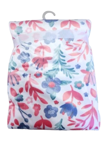 Blanket, Double-Sided Baby Blanket 1.00m X 75 Cm White With Flowers - trắng - Xem 2