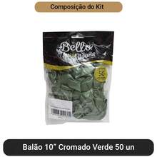 Chrome Balloon Bladder 10 Inches Various Colors Premium Resistant Balloon 50 Units - 綠色 - 查看 3