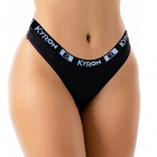 Kit Of 10 Exposed Waistband Thong Panties All Cotton Panties - Nhiều màu - Xem 2
