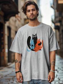 T-Shirt Cute Kitten Cat Shirt Family REF 4210 FLUXO FX - 灰色 - 查看 6