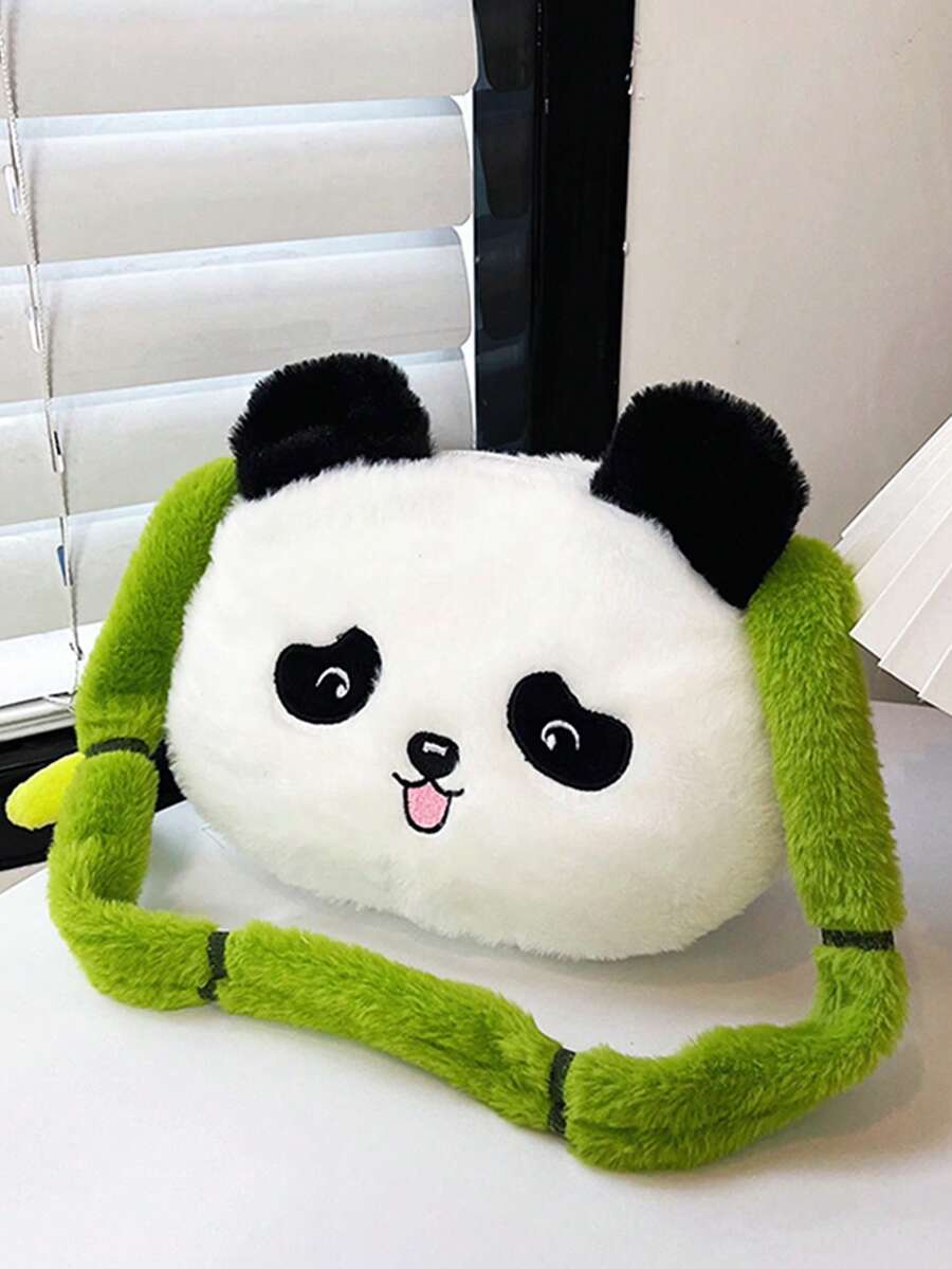 Túi đeo chéo hình gấu trúc dễ thương hoạt hình, Túi đeo chéo búp bê động vật thời trang thu đông mới, Ví đựng tiền xu cho điện thoại di động đi làm nhẹ mềm, Túi đeo vai du lịch ngoài trời đa năng Kawaii cho trẻ em trai gái - Nhiều màu - Xem 1