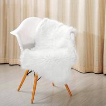 Faux Fur Rug Fluffy Imitation Sheepskin Carpet 40 X 60CM - Soft Furry Area Rugs For Living Room Bedroom Sofa Nursery Seat Pad White - White - View 9