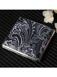 1pc Classic European Pattern Metal Cigarette Case, Large Capacity, Slim, Portable Smoking Box Halloween, Smoking Accessories, Cigarette Pouch, Cigarette Storage, Cigarette Holder Case - Multicolor - View 15