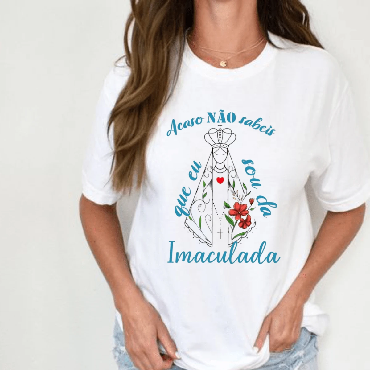 WOMEN'S T-SHIRT IF YOU DON'T KNOW I AM FROM THE IMMACULATE, CHRISTIAN, STYLISH FAITH, PLUS SIZE FASHION - trắng - Xem 1