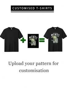 定制男友风男士时尚个性化图案印花宽松T恤，适合团队聚会、情侣装、工作服等场合（可定制家庭照片、宠物照片、礼物图案等）。添加您自己的图片和文字，定制短袖男友风男士T恤，时尚圣诞T恤，运动男友风男装，男友风男士基础/街头风，是送给男友、家人、朋友、孩子的理想礼物，适合生日、圣诞节、秋冬季、度假/节日等场合，适合健身男孩黑色夏季穿着。 - 黑色 - 查看 5