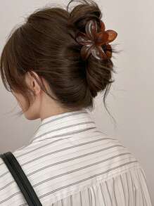 4个/套 女士Y2K风格超大号8厘米/3.15英寸果冻色塑料发夹，绿色、棕色、琥珀色可选，时尚优雅简约发饰，适合日常、休闲、派对、工作等场合，发爪夹、发夹、发卡、发夹、发夹、发卡、发夹、发夹、发卡、发夹，秋冬季度假装扮必备，女士花朵发夹，夏季装扮必备。 - 彩色 - 查看 6